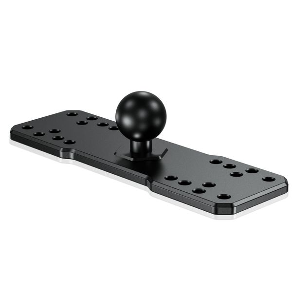 BRCOVAN 1'' Ball Fish Finder Mount Plate, Aluminum Alloy Universal Marine Electronic Plate for Garmin, Humminbird, Lowrance, Raymarine and More, Fit for RAM Mounts B Size Double Socket Arm