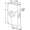 Prime-Line U 9551 Stainless Steel Lock and Door Reinforcement Plate for 1-3/4 In. Thick Doors, Stainless Steel Finish (Single Pack)