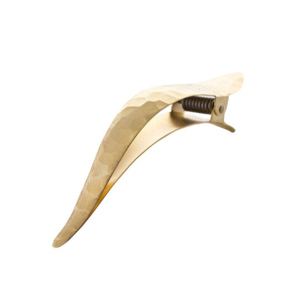 Ficcare Maximas Hair Clip Hammered Gold Matte - size Small