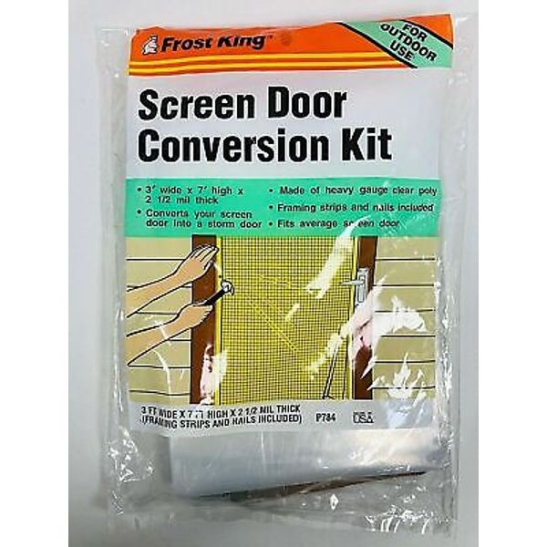 Frost King Screen Door Conversion Kit 36" x 84" -from Screen Door to Storm Door