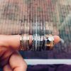 Quiges Stainless Steel Silver Single Dots Band Inner Ring 2mm Height for Stackable Ring Size 10 (20)