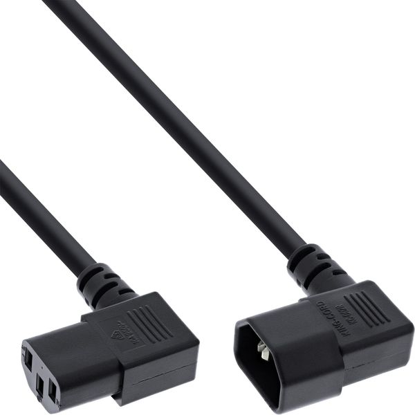 InLine® Power cable – power cable (Black 16606 a 0.5 m C13 – C14 Coupler, Male/Female, 0.5 m, C13 Coupler; C14 coupler; Black (Curve)