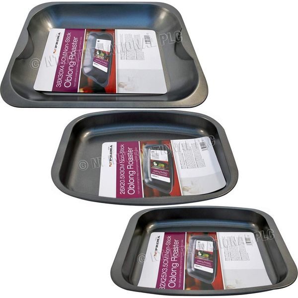 NON STICK BAKING PAN TRAY ROASTING KITCHEN ROASTER BAKE TIN OVEN DISH NEW (26CM)