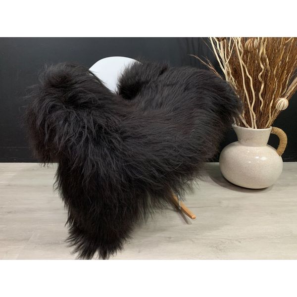 QUALITY | SHEEPSKIN RUG | ANIMAL PELT | GENUINE | BLACK | THROW | PET BED