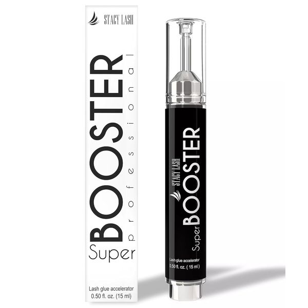 Stacy Lash Super Booster for Eyelash Extensions / 0.50fl. oz. / 15ml / Eyelash Primer/Accelerated Lash Bond/Lash Extension Glue Activator/Professional Use/Lash Tech Supplies/for Low Humidity