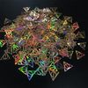 10 Grams/Pack - Hollow Triangles Shape Glitter Sequins for Festival Rave Beauty Makeup Face Body Nail Crafts Art Decoration (Gold)