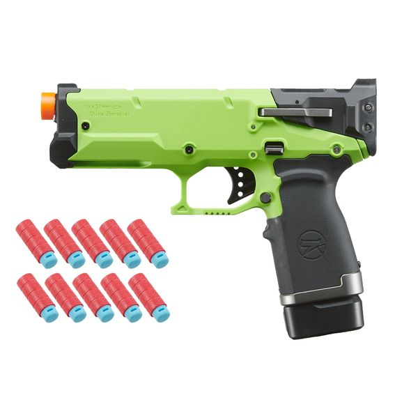 Nylon Viper S200 Foam Dart Blaster Pistol with 10 Shell (Green)