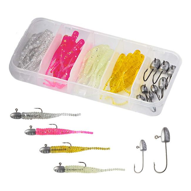 DUKES Ajing Worm Jig Head 1g 3g Mebaling Bath Set