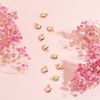 Beebeecraft 10pcs/box 18k gold plated heart charms, Plastic Brass