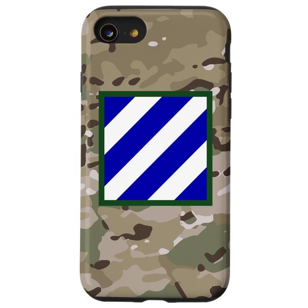 iPhone SE (2020) / 7 / 8 3rd Infantry Division (ID) Patch - Multicam Camo Camouflage Case