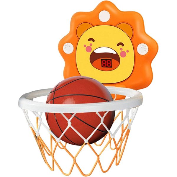 Basketball Set Kids Toddlers Portable Indoor Outdoor Hoop For Kids with Digital Counter Play Basketball Hoop Net Ball Pump Hook Hangable to the Door Basketball Hoop for Bedroom