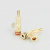 4pcs Crystal Clear Rhodium Plated Locking Speaker Cable Adapter Banana Plug Connector