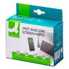Q-Connect KF32148 Wet and Dry Wipes (Pack of 20)