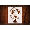 Earth Globe Custom Stencil, Reusable & Sturdy, 8.5" x 11" for Educational Art, Crafts & DIY Projects