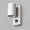 LITECRAFT Kenn Wall Light Outdoor Up or Down IP44 Rated Fitting with PIR Motion Sensor - White