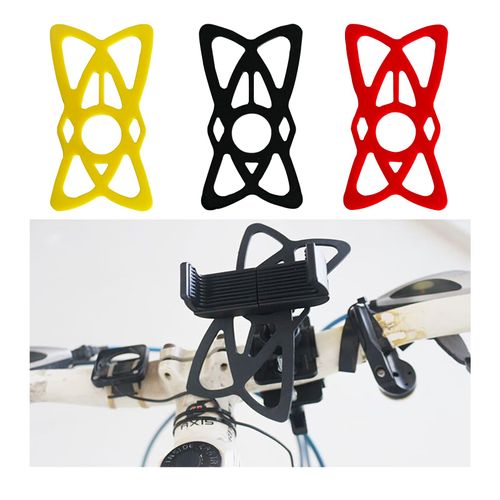 Ziciner 3 PCS Bike Phone Mount Holder Band, Elastic Smart Phone Security Silicone Strap for Motorcycle Bike Phone Mount, Universal Bike Accessories Replacement Parts for Most Cell-Phone (Style 2)