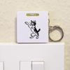 Azeeda 'Crazy Cat Playing' Keyring Tape Measure/Spirit Level Tool (KM00036375)