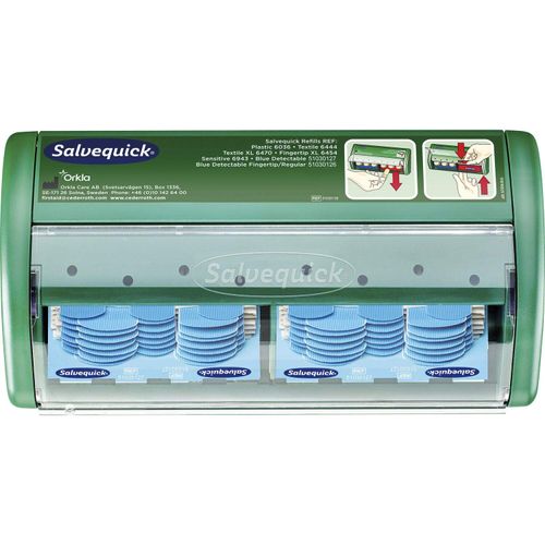 SALVEQUICK Plasters Dispenser 2 x 35 Waterproof Detectable Plasters