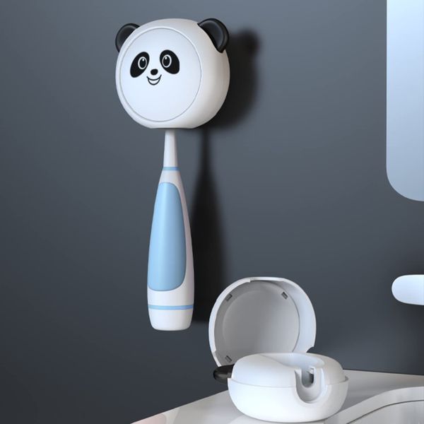 Kawaii Panda Toothbrush Disinfector, UV-C Disinfectant, Toothbrush Case, Disinfectant, Cartoon Panda, Cute, Stylish, Toothbrush Disinfecting Cap, Mold Prevention, Rainy Season Countermeasure,