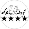 Le Chef - Cook Kitchen Hat - 3 Inch Circle Sticker 3" x 3"