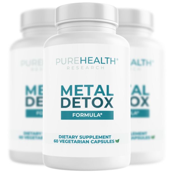 Heavy Metal Flushing Supplements, Toxic Metals Detox by PureHealth Research x3