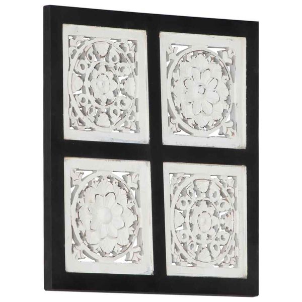 Wall Panel Framed Wall Art Decor Wall Covering MDF Black and White vidaXL