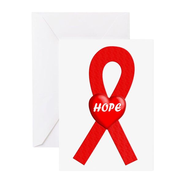 CafePress Red Hope Folded Greeting Cards (10-pack) Matte