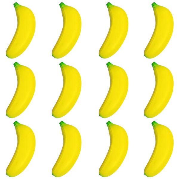 iMagitek 12 Pack Banana Stress Relief Toys Banana Stress Balls PU Toys for Kids Party Favors Supplies, Stress Relief Party Favors