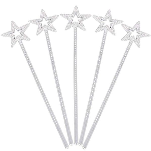 YeahiBaby 12pcs Fairy Star Wand Princess Magic Wand Cosplay Party Decoration Supplies Silver