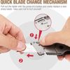 WORKPRO 2PK Folding Utility Knife EDC Pocket Knife Box Cutter Quick-Change Blade