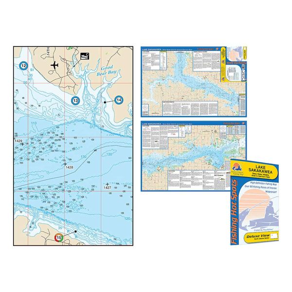 Lake Sakakawea Fishing Map #L792