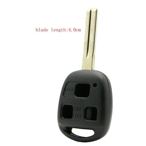 New 3 Buttons (40mm short Blade) Uncut Remote Key Case Shell For Lexus RX330 GX470 LX470 No Chips Inside