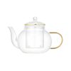 Francfranc Franc Clear Glass Teapot Gold