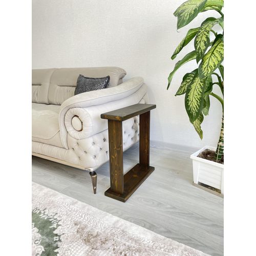 Very Narrow 7 inch Wide Side Table for Small Apartment Between Chairs, Skinny Table for Recliner, Couch, Chairs, Thin Slim End Table for Living Room, Bedroom, Drinks (Black)