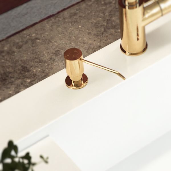 Brass Soap Dispenser, Kitchen Sink Liquid Pump Bottle, Dish Soap Dispenser