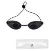 Safety Tanning Goggles and Durable Eye Patch Light Protection Eyewear with Transparent Bags for Patients in IPL, UV, Infrared LED Light Therapy Sunbathing on The Beach - Black