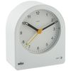 BRAUN/Brown Analog Alarm Table Clock White BC22W, white, Minimalist