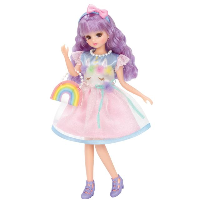 Takara Tomy Licca TAKARA TOMY Doll LD-15 Yumekawa Unicorn Dress Up Doll Play Toy 3 Years Old Passed Toy Safety Standards ST Mark Certification