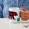 CafePress Buffalo Plaid Bear 15 oz (444 ml) Ceramic Coffee Mug