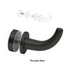 CRL DRH1MBL Matte Black Designer Robe Hook