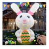 MZD8391 3.3FT Lighted Easter Bunny Decorations Outdoor Indoor Remote Control Kit