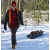 Flexible Flyer Winter Trek Large Pull Sled for Adults. Plastic Toboggan for Snow Sledding, Ice Fishing, Work, Blue, 66 x 20 x 6 inches
