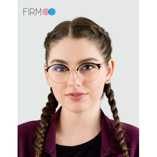 Firmoo Blue Light Blocking Reading Glasses 0.0 Women Men, Anti UV Glare Computer Reading Glasses with Blue Light Protection, Blue Light Filter Glasses Round for Screen Black-Tortoise Frames