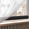 Sunolga 20 Inch Weighted Door Draft Stopper, Triangular Column Sound Proof Draft Guard for Doors and Windows, Machine Washable, Black