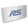 iPick Image for Ford Focus RS 3D Logo on Logo Pattern Brushed Aluminum License Plate