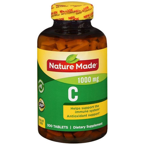 Nature Made Vitamin C 1000mg Support the immune system 300 Tablets