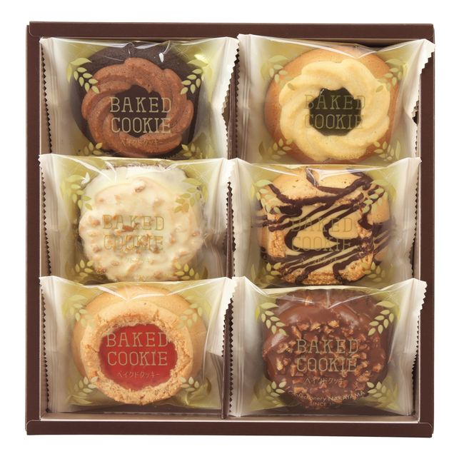 Nakayama Seika Baked Cookies, 1 Box (6 Pieces)