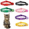 6 Pack Cat Collar, Kitten Collar with Bell Love Pattern Reflective Cat Collars Quick Release Kitten Collars Adjustable 19-32cm for all Kitten