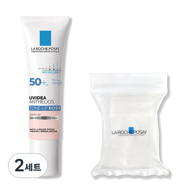 La Roche Posay Uvidea Anthelios Tone Up Rosy Sun Cream SPF50+ PA++++ 30ml + 30 cotton pads