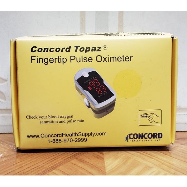 Concord Topaz Finger Pulse Oximeter , Brand New Unopened. See Details!
